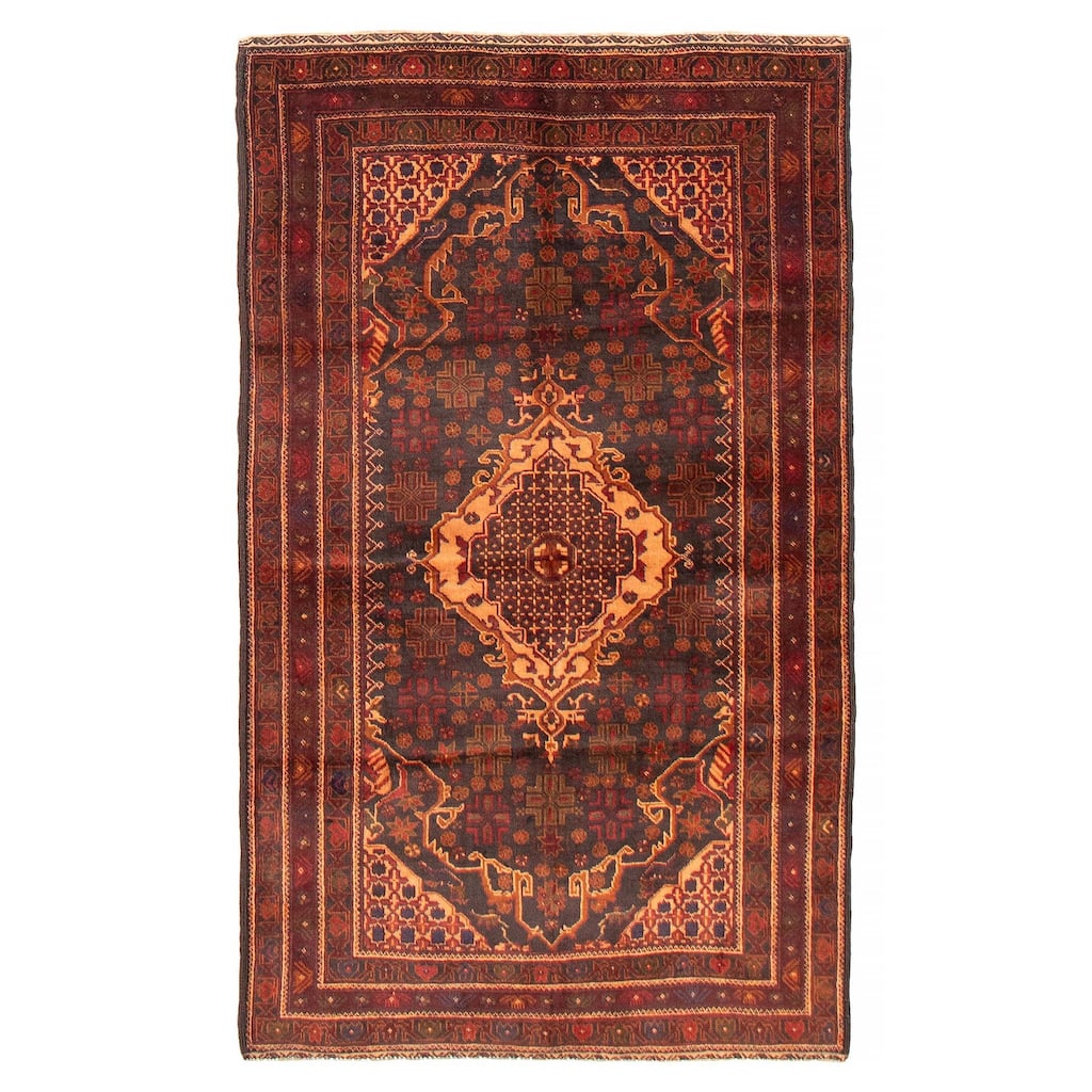 Teimani Black Rug 3'8" x 6'5" - 3'8 x 6'5