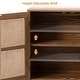 preview thumbnail 42 of 55, Filippo Traditional Rattan 3-Door Sideboard Cabinet by HULALA HOME