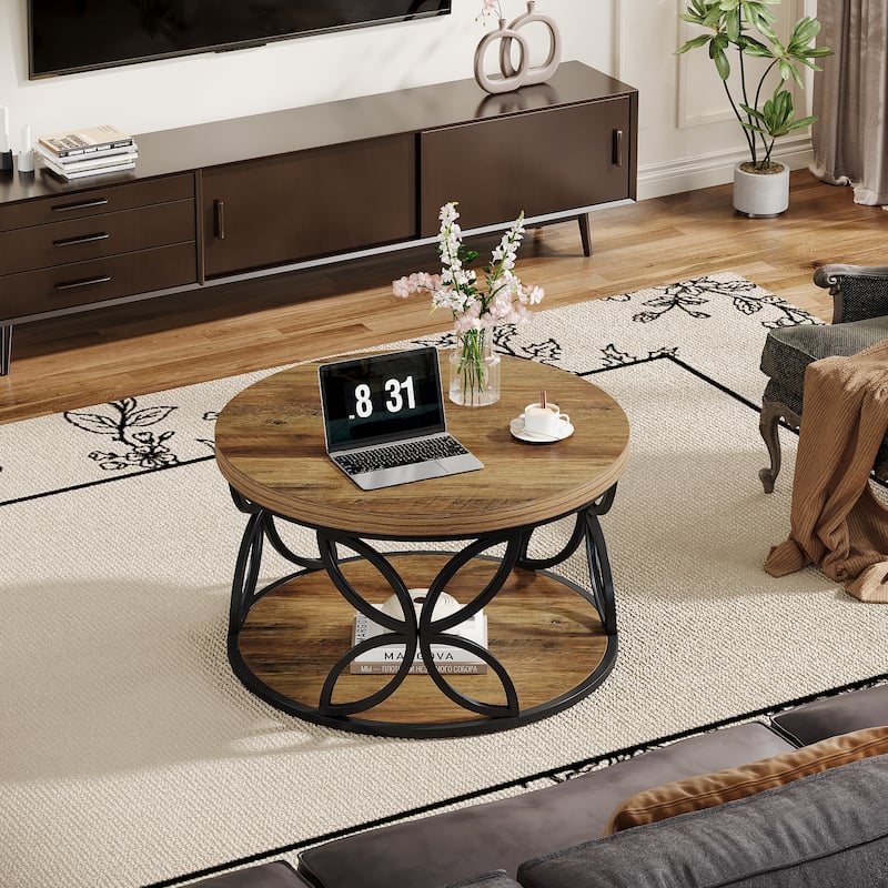 2-Tier Round Coffee Table