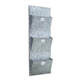 Cheungs Home Letter Storage Rack Galvanized Metal Mail Wall Storage ...