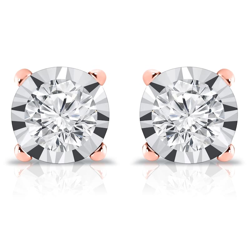 Auriya 14k Gold 5/8ctw Round Diamond Stud Earrings (G-H, I1-I2)