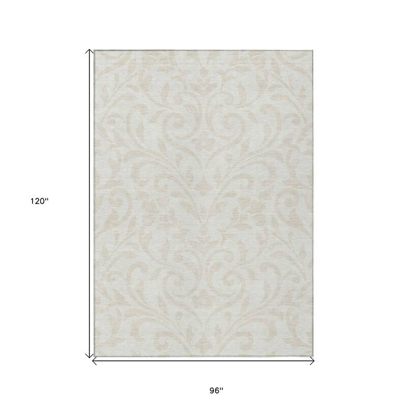 HomeRoots Floral Transitional Rectangle Outdoor Rug