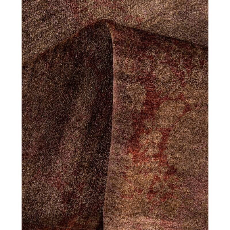 Overdyed One-of-a-Kind Hand-Knotted Area Rug - Brown - 4' 2" x 5' 7"