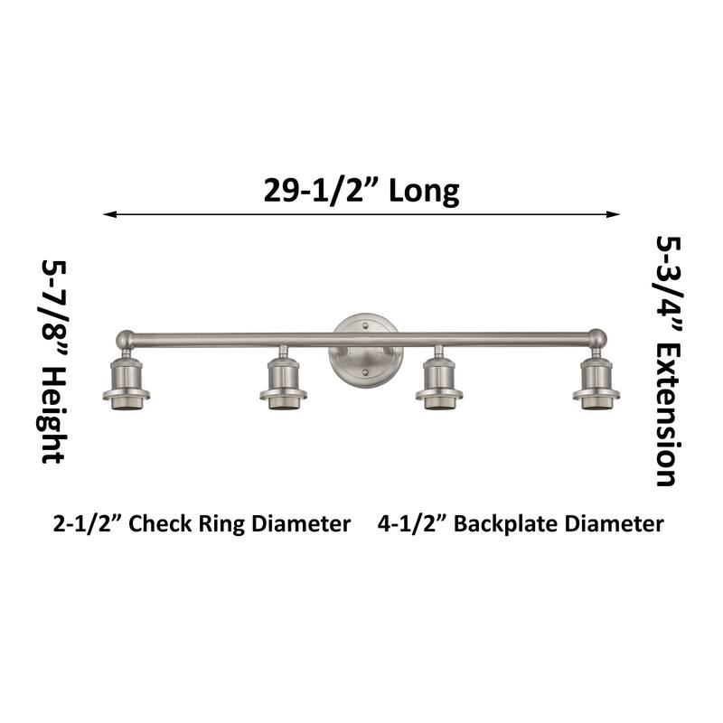 Innovations Lighting Endless Possibilities Edison - Bristol Natural - 4 Light 35" Bath Vanity Light