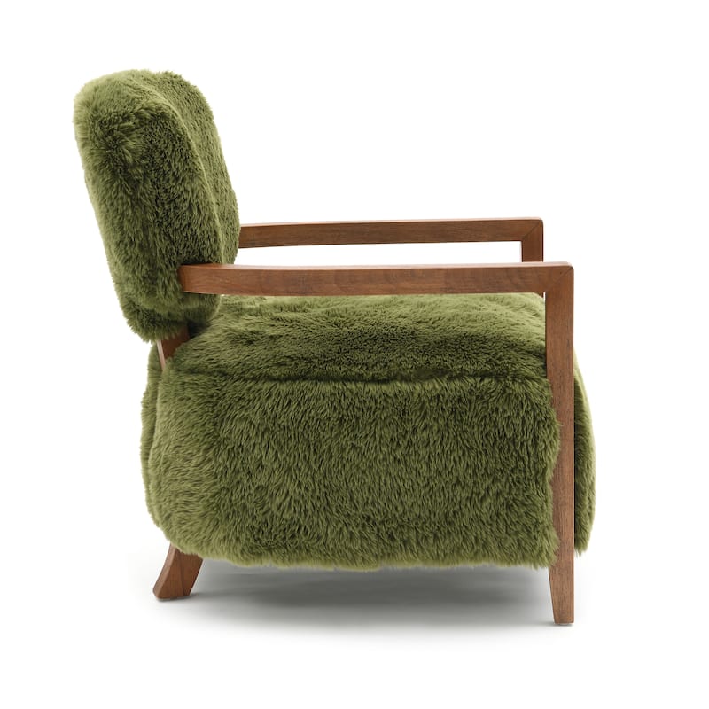 Furniture of America Lumir Modern 28-inch Faux Fur Accent Arm Chair