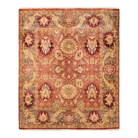 Overton Mogul, One-of-a-Kind Hand-Knotted Area Rug - Pink, 5' 10" x 6' 2" - 5'10" x 6'2"