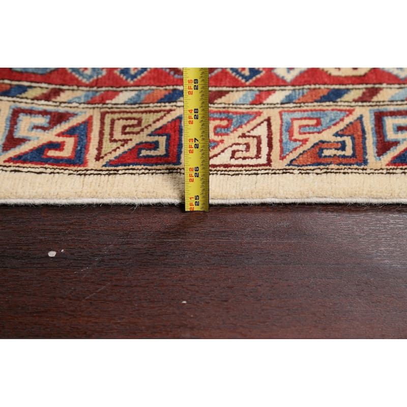 Geometric Super Kazak Oriental Vegetable Dye Area Rug Wool Handmade - 8'8" x 11'9"