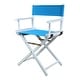 preview thumbnail 24 of 28, White Frame 18-inch Director's Chair - 33.75"h x 21.75"w x 17"d - 33.75"h x 21.75"w x 17"d turquoise