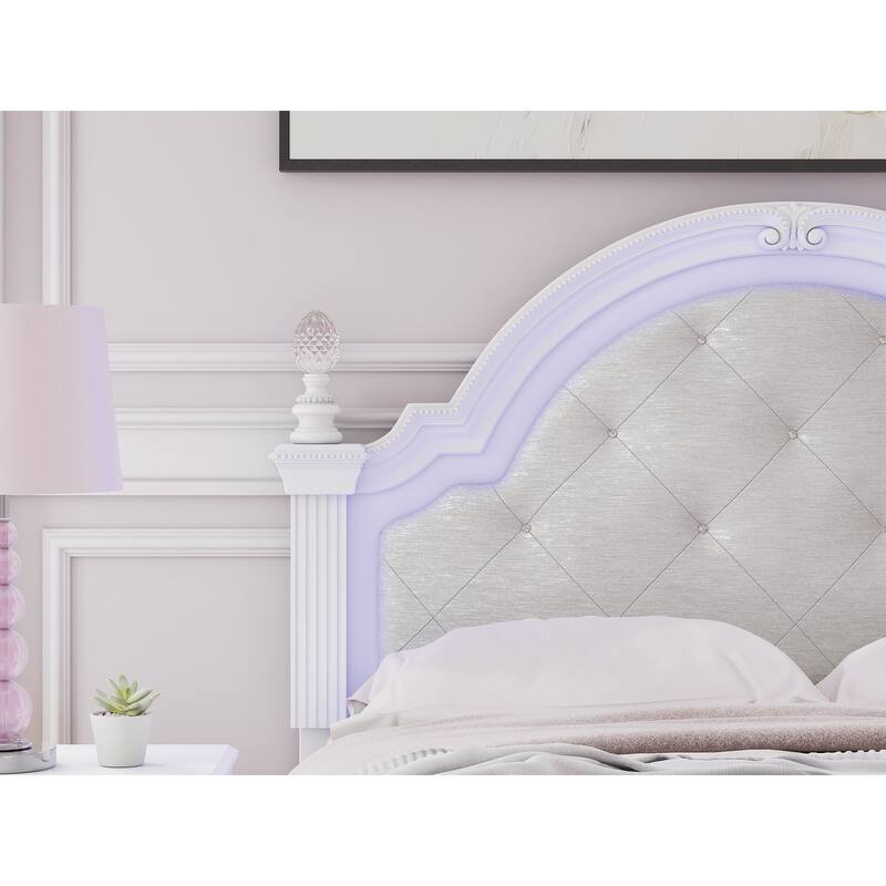 Signature Design by Ashley Trindura White Full Upholstered Panel Headboard