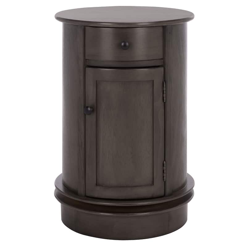 SAFAVIEH Celestia Grey Swivel Storage Accent Table - 18"W x 18"D x 26"H - Black