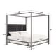 preview thumbnail 8 of 8, Solivita King-size Canopy Chrome Metal Poster Bed by iNSPIRE Q Bold