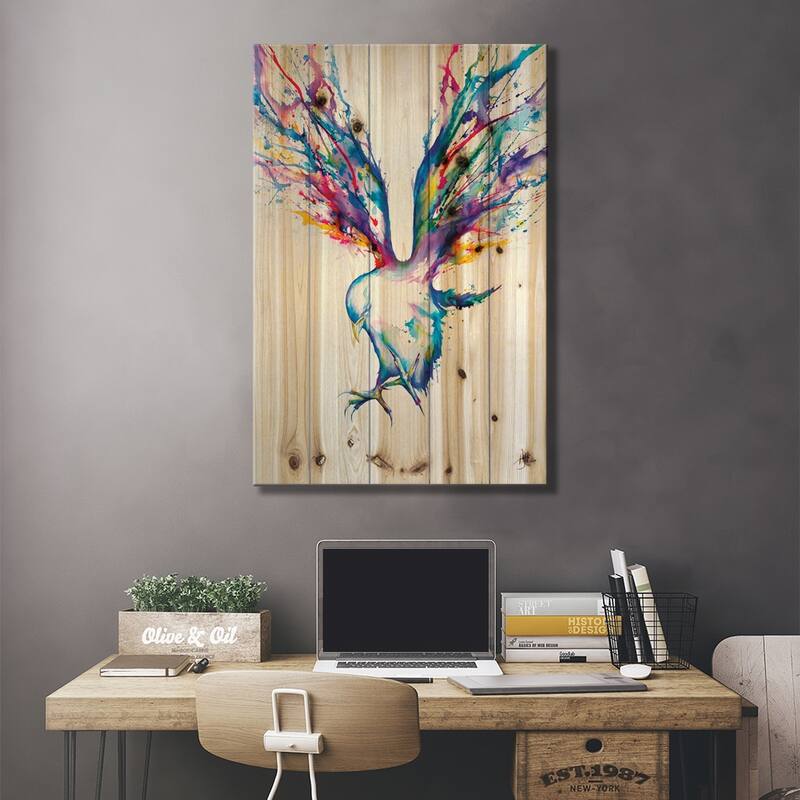 Achilles Print On Wood by Marc Allante - Multi-Color