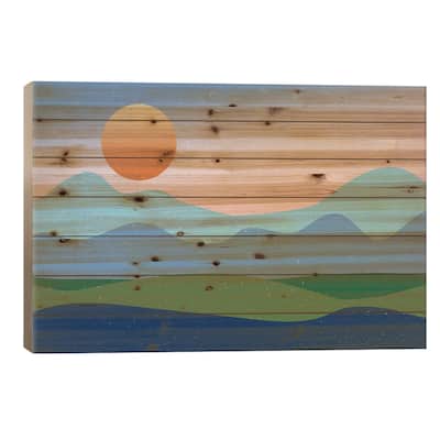 Mountaintop (No Words) Print On Wood by Wild Apple Portfolio - Multi-Color