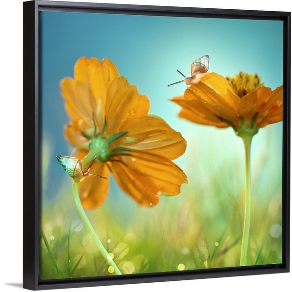 "Play Time" Black Float Frame Canvas Art