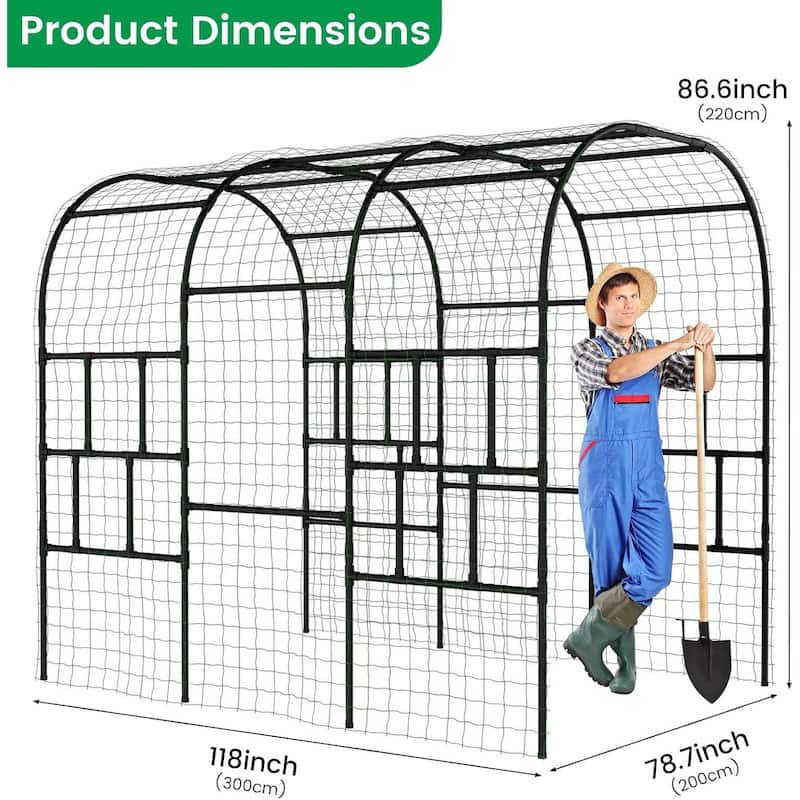 Garden Arch Trellis for Climbing Plants, Large Arch Arbor Trellis