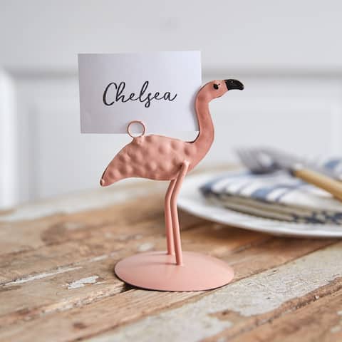Flamingo Place Card Holder - Box of 4 - 3'' dia. x 5''H