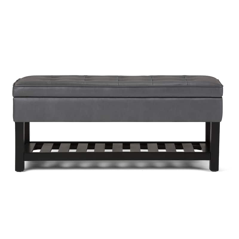 WYNDENHALL Essex 44 inch Wide Transitional Rectangle Ottoman Bench