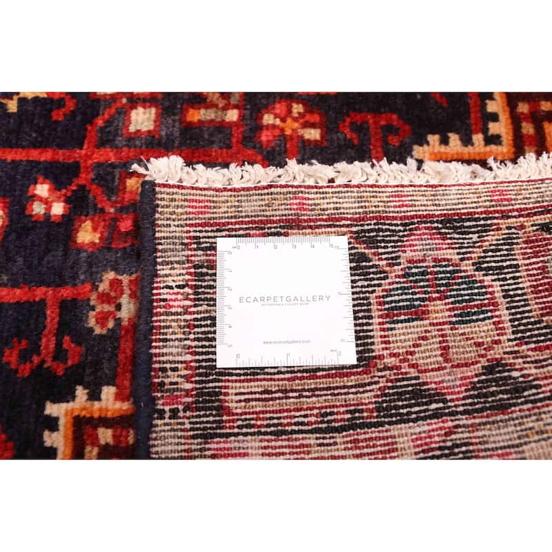 ECARPETGALLERY Hand-knotted Anatolian Vintage Dark Navy, Red Wool Rug - 4'3 x 7'11