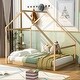 preview thumbnail 2 of 42, Modern Full/Twin Size Wooden House Bed