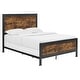 preview thumbnail 4 of 10, Middlebrook Santos Queen-size Industrial Metal and Faux Wood Panel Bed