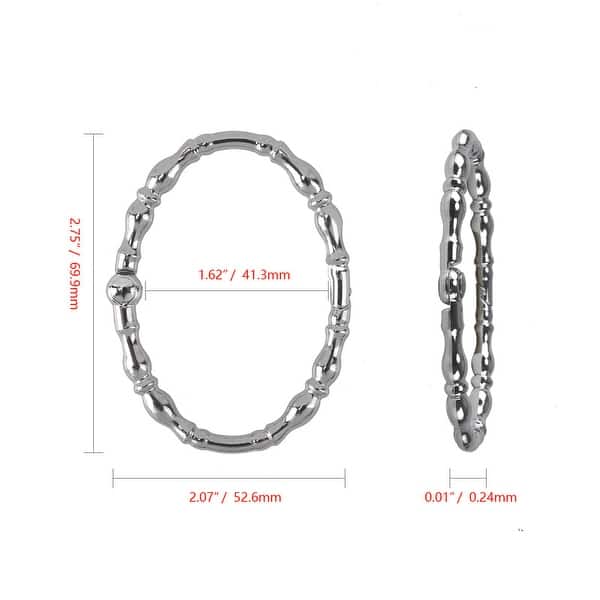 dimension image slide 1 of 6, Utopia Alley Shower Rings, Oval Shape Shower Curtain Rings for Bathroom, Rustproof Zinc Shower Curtain Hooks Rings, Set of 12