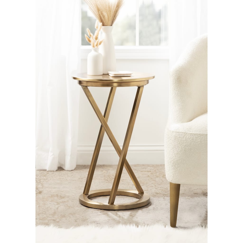 Kate and Laurel Aja Modern Metal Side Table