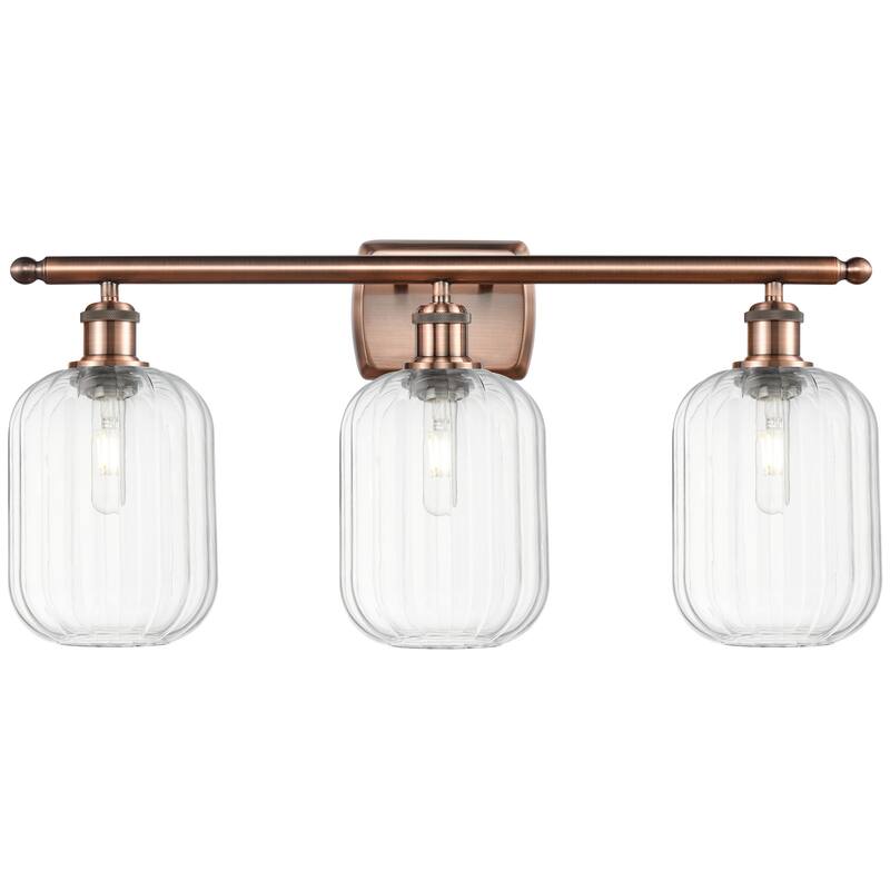 Innovations Lighting 516-3W-13-27 Preston Vanity Preston 3 Light 27" - Antique Copper / Clear