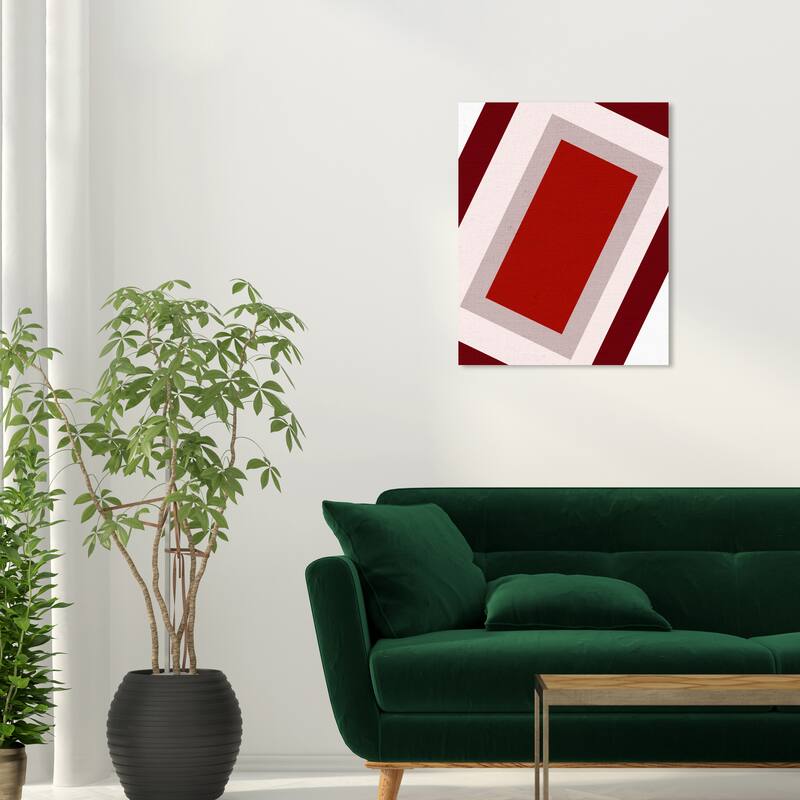 Wynwood Studio Canvas Abstract Mod Red Red and Maroon Modern & Contemporary Wall Art Canvas Print - 24 x 20