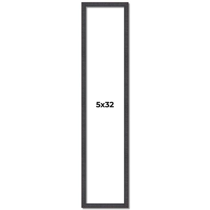 5x32 Frame Brown Solid Wood Picture Frame - Complete Modern Photo