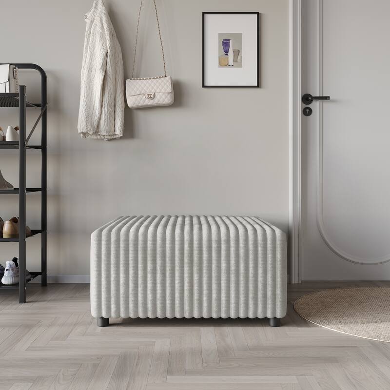 CraftPorch Luxurious Velvet Upholstered Ottoman