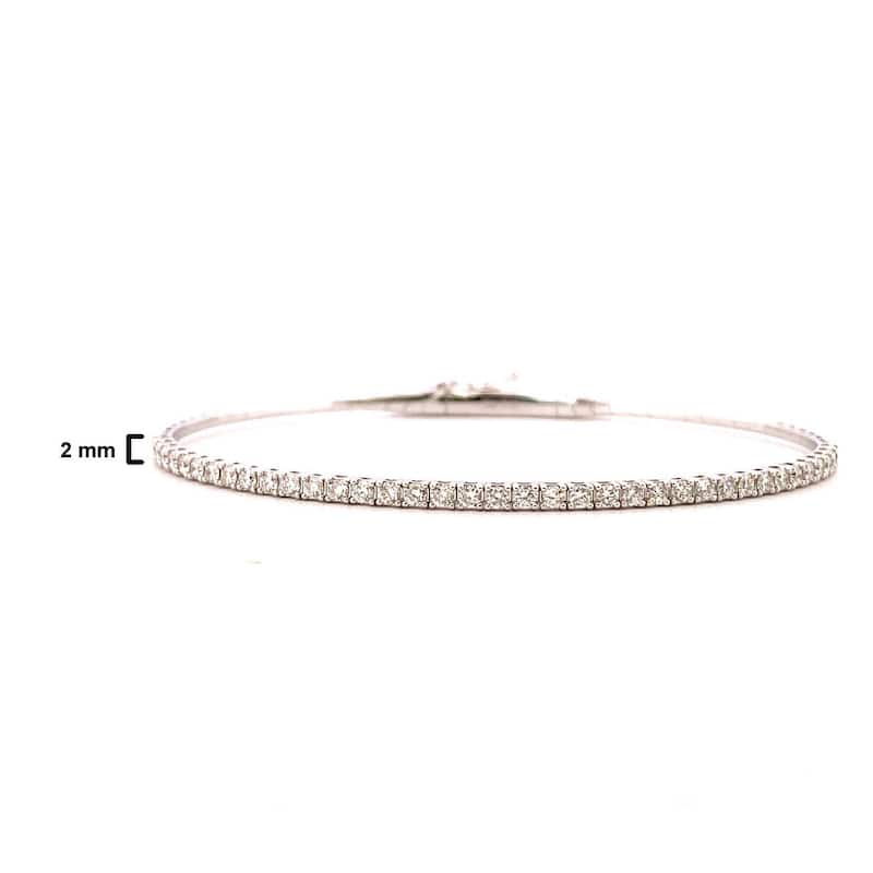 Kabella 14kt Gold Diamond Flexible Bangle