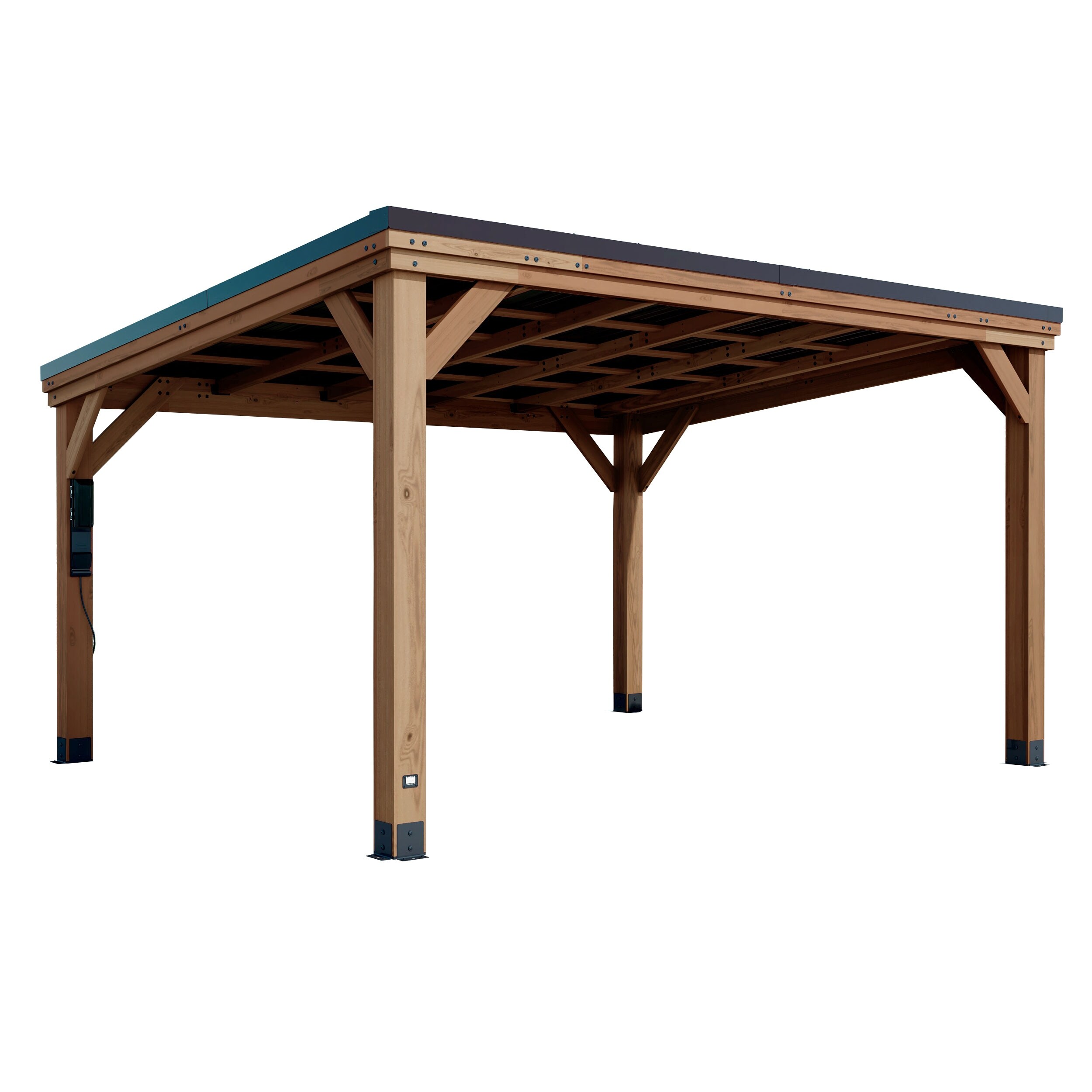 Backyard Discovery Arcadia 14x12' Cedar Wood Gazebo with Steel