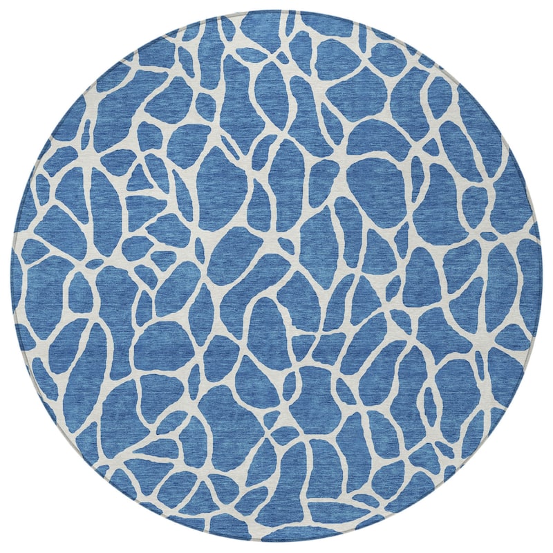 HomeRoots Geometric Transitional Rectangle Outdoor Rug