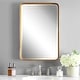 preview thumbnail 1 of 5, Uttermost Crofton 30" X 20" Rectangular Deep Frame Gold Vanity Antiqued Gold Leaf