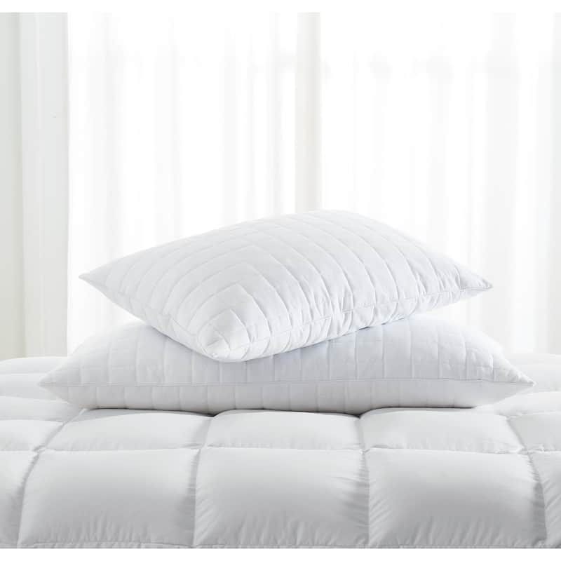 London Fog Supreme Memory Foam 2-Pack Pillow with Removable Cover - White