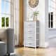 Modern 4/8/10-drawer Bedroom Fabric Dresser Storage Tower with Wood Top
