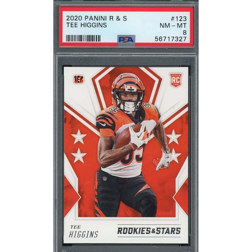 Tee Higgins 2020 Panini Rookies & Stars Rookie Card #123 Graded PSA 8 - 8'6" x 11'6"
