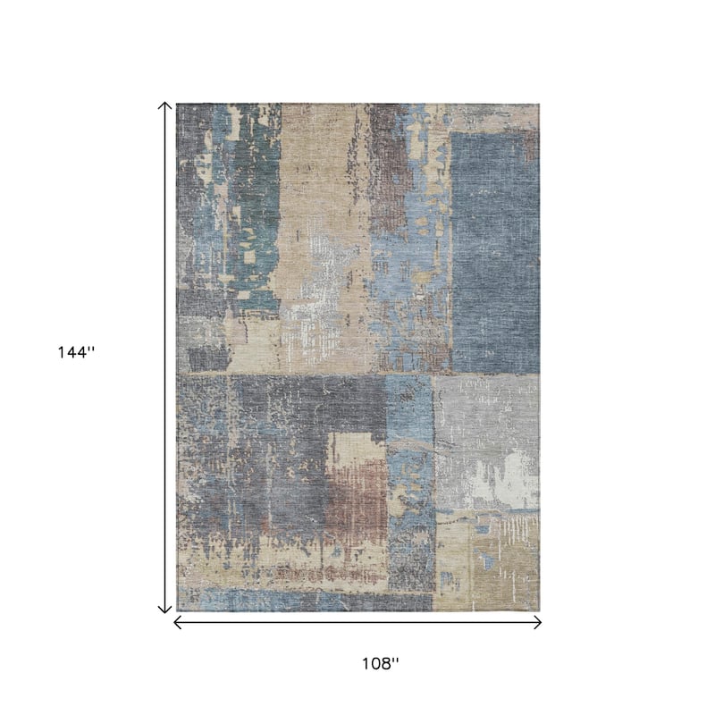 HomeRoots Abstract Transitional Rectangle Outdoor Rug
