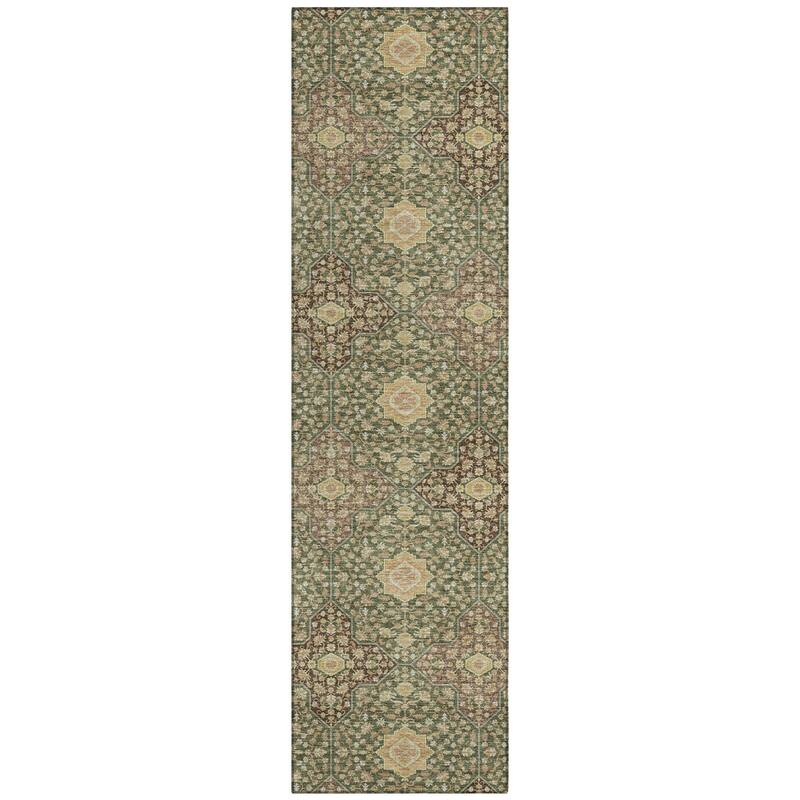 Machine Washable Indoor/ Outdoor Traditional Columbus Chantille Rug