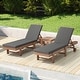 preview thumbnail 1 of 5, Fading Free All Weather Outdoor Patio Chaise Lounge Cushions Only - (Set of 2) 70" x 21.5" - Grey