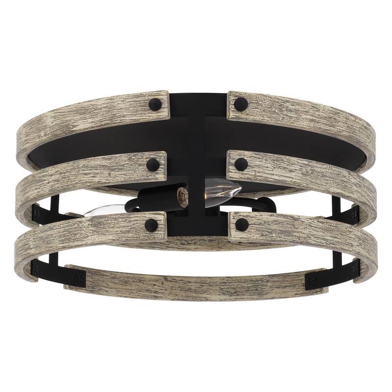 Ashburn 3-Light Earth Black Flush Mount