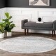 preview thumbnail 17 of 17, nuLOOM Hart Machine Washable Grey Abstract Tribal Area Rug 6' Round - Grey