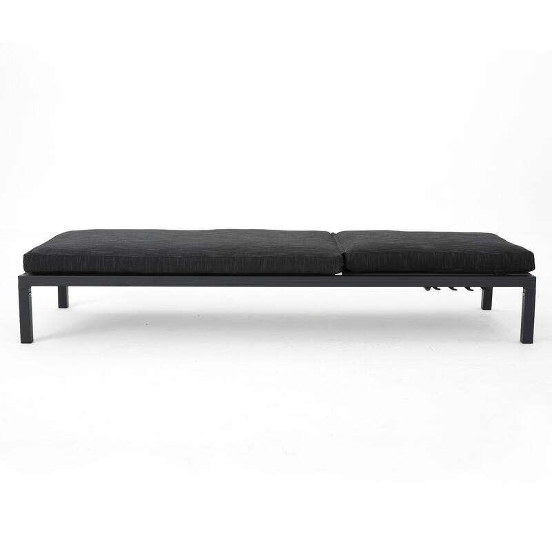 Outdoor Adjustable Reclining Lounge Chair, Foldable Stackable Patio Chairs with Water-Resistant Cushions