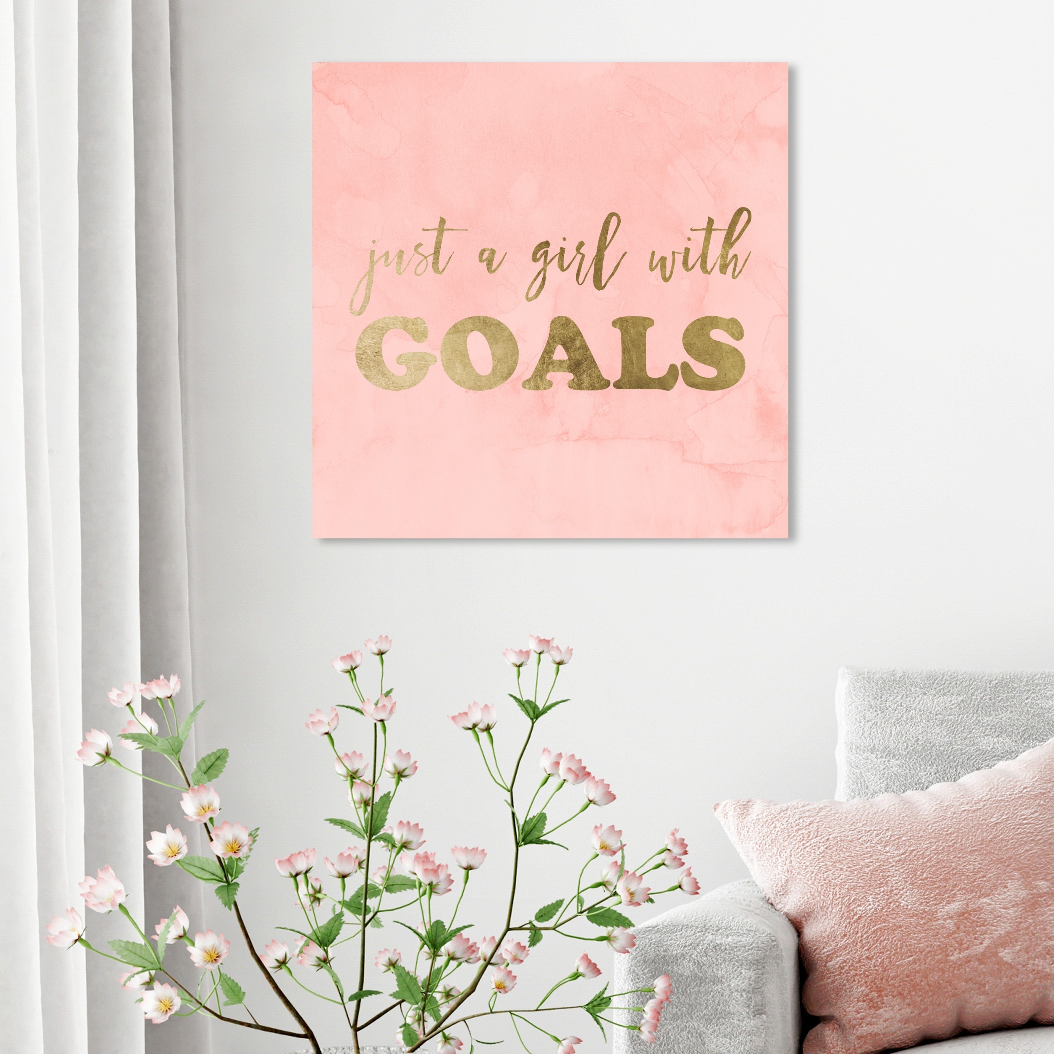 Floral Nursery Art, Pink Gray Nursery Decor, Baby Girl Nursery Decor,  Prints or Canvas Wall Art, Girl Bedroom Pictures, Quote Art, Set of 3 
