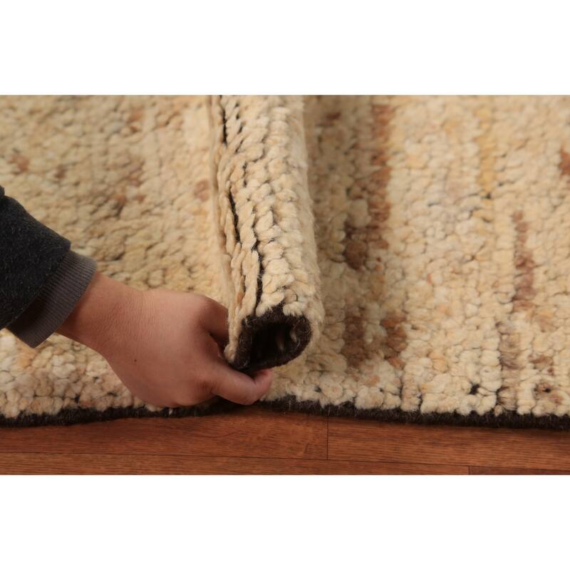 Moroccan Indian Accent Rug Handmade Abstract Foyer Wool Carpet - 2'0"x 3'0"