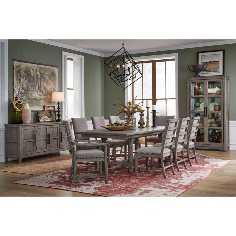 Magnussen Home Claremont Smokey Taupe Extendable Rectangular Dining Table - 42''W x 80''D x 30''H