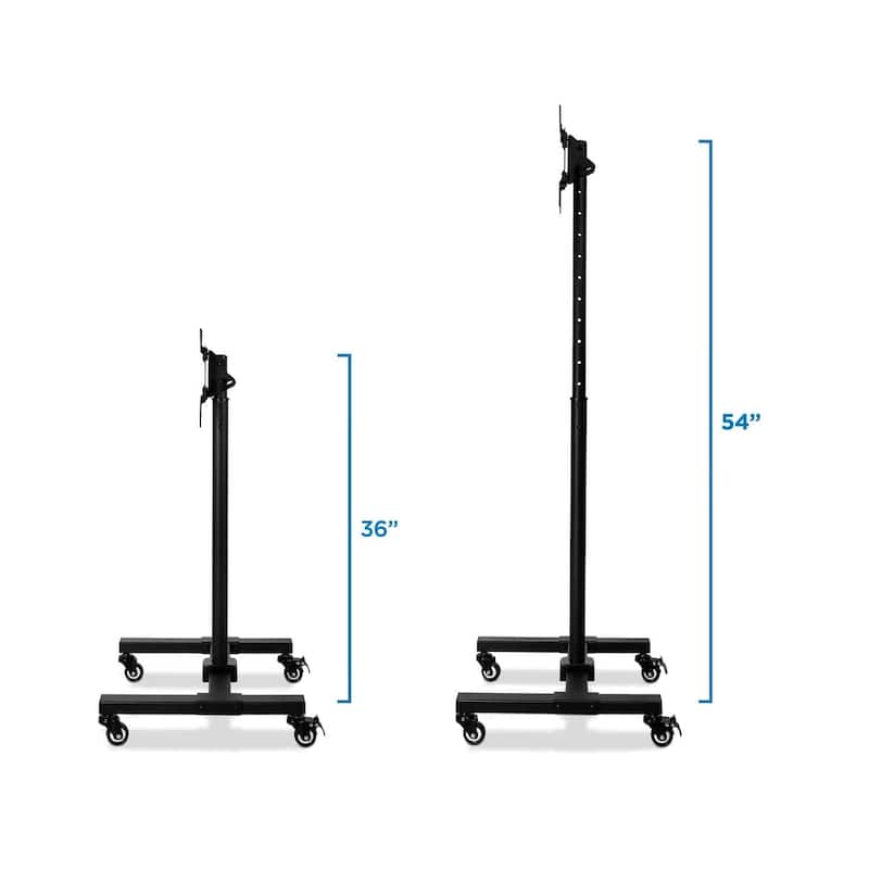 Mount-It! Mobile TV Stand with Wheels - Black