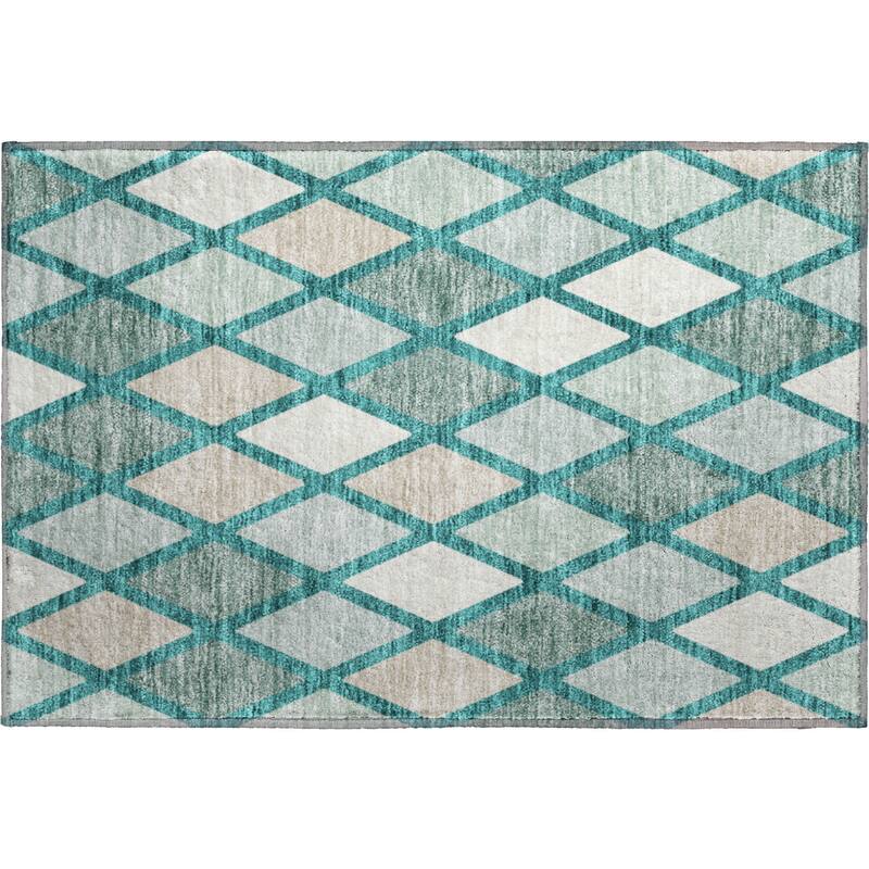 Premium Washable Super Soft Mosaic Diamonds Mayfield Rug