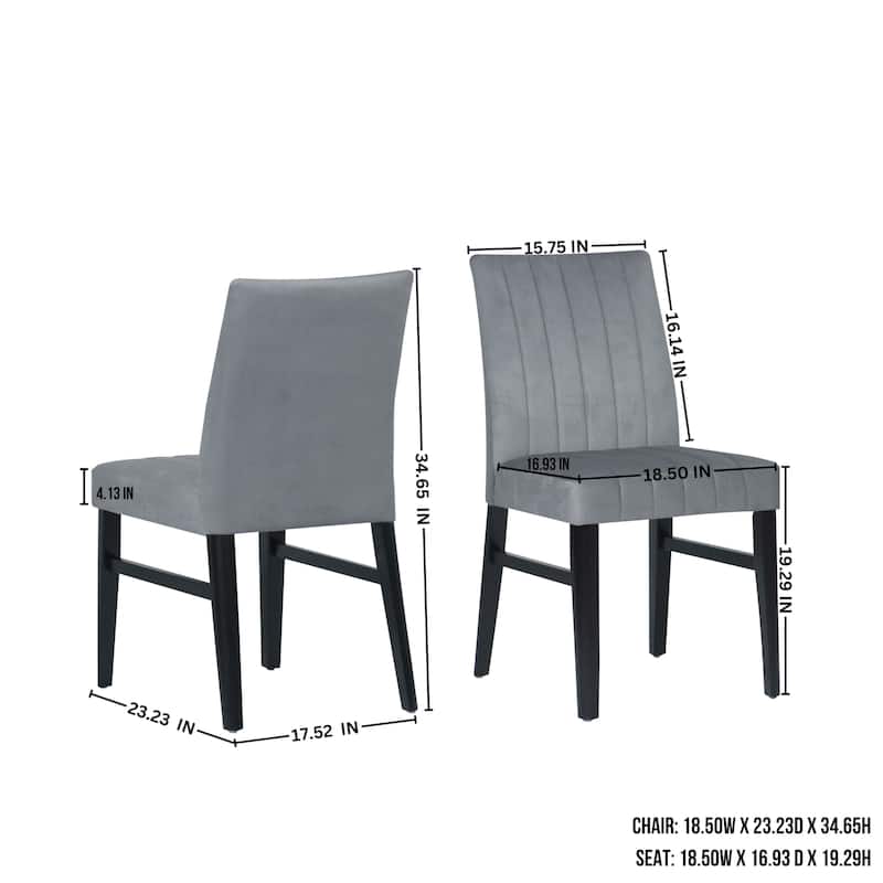 Roundhill Furniture Edo 5-Piece Dining Set, Round Table with 4 Upholstered Chairs,