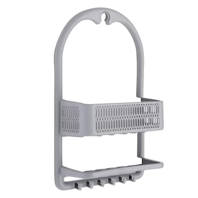 Bath Bliss Molded Shower Caddy in Grey - 17.13" x 10.43" x 4.72"